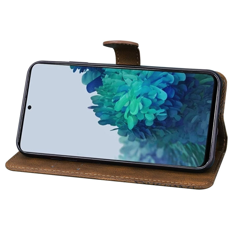 For Samsung Galaxy S25 5G Retro Skin Feel Butterflies Embossing Horizontal Flip Leather Phone Case(Brown) by buy2fix