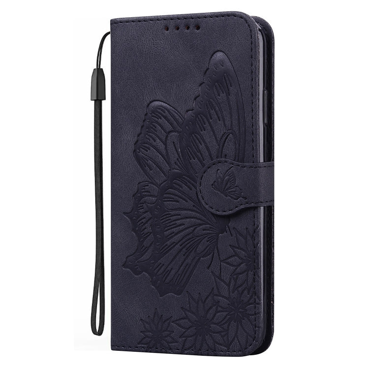 For Samsung Galaxy S25+ 5G Retro Skin Feel Butterflies Embossing Horizontal Flip Leather Phone Case(Black) by buy2fix