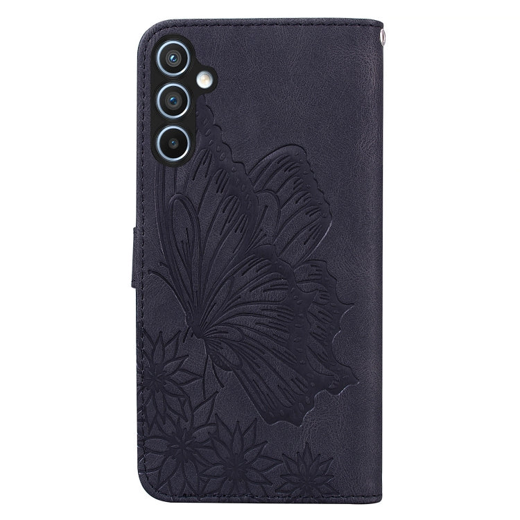 For Samsung Galaxy S25+ 5G Retro Skin Feel Butterflies Embossing Horizontal Flip Leather Phone Case(Black) by buy2fix