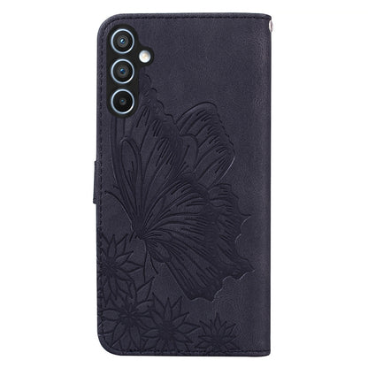 For Samsung Galaxy S25+ 5G Retro Skin Feel Butterflies Embossing Horizontal Flip Leather Phone Case(Black) by buy2fix