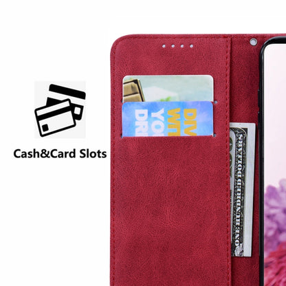 For Samsung Galaxy S25+ 5G Retro Skin Feel Butterflies Embossing Horizontal Flip Leather Phone Case(Red) by buy2fix