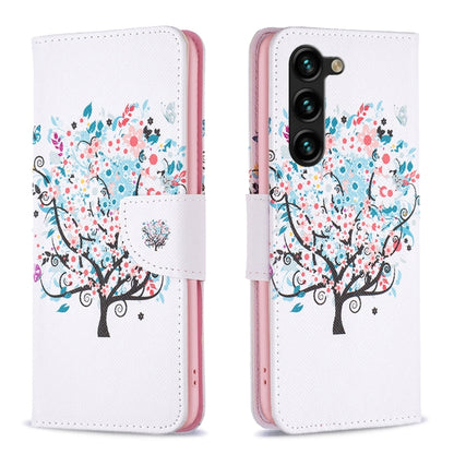 For Samsung Galaxy S25+ 5G Colored Drawing Pattern Leather Phone Case(Tree) - Galaxy S25+ 5G Cases by buy2fix | Online Shopping UK | buy2fix