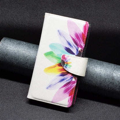 For Samsung Galaxy S25+ 5G Colored Drawing Pattern Zipper Leather Phone Case(Sun Flower) by buy2fix