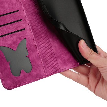 For Samsung Galaxy S25+ 5G Butterfly Cat Embossing Flip Leather Phone Case(Pink) by buy2fix