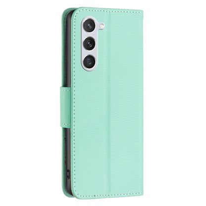 For Samsung Galaxy S25 5G Litchi Texture Pure Color Flip Leather Phone Case(Green) - Galaxy S25 5G Cases by buy2fix | Online Shopping UK | buy2fix