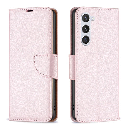 For Samsung Galaxy S25 5G Litchi Texture Pure Color Flip Leather Phone Case(Rose Gold) - Galaxy S25 5G Cases by buy2fix | Online Shopping UK | buy2fix