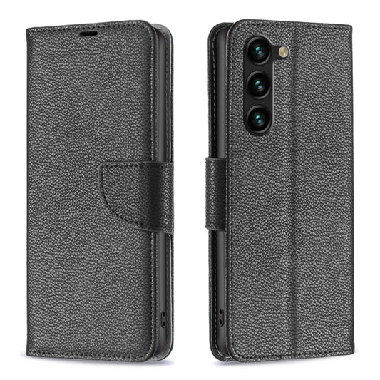 For Samsung Galaxy S25+ 5G Litchi Texture Pure Color Flip Leather Phone Case(Black) by buy2fix