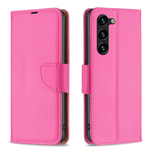 For Samsung Galaxy S25+ 5G Litchi Texture Pure Color Flip Leather Phone Case(Rose Red) by buy2fix