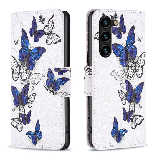 For Samsung Galaxy S25+ 5G Colored Drawing Pattern Leather Phone Case(Butterflies) - Galaxy S25+ 5G Tempered Glass by buy2fix | Online Shopping UK | buy2fix