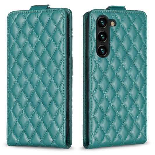 For Samsung Galaxy S25+ 5G Diamond Lattice Vertical Flip Leather Phone Case(Green) by buy2fix