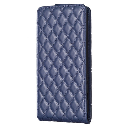 For Samsung Galaxy S25+ 5G Diamond Lattice Vertical Flip Leather Phone Case(Blue) by buy2fix