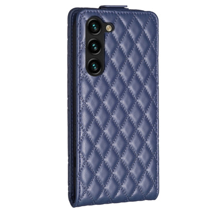 For Samsung Galaxy S25+ 5G Diamond Lattice Vertical Flip Leather Phone Case(Blue) by buy2fix