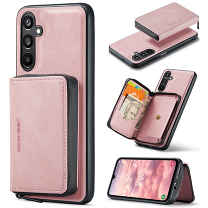 For Samsung Galaxy A16 5G JEEHOOD J02 Magnetic Zipper Horizontal Flip Leather Phone Case(Pink) - Galaxy Phone Cases by JEEHOOD | Online Shopping UK | buy2fix