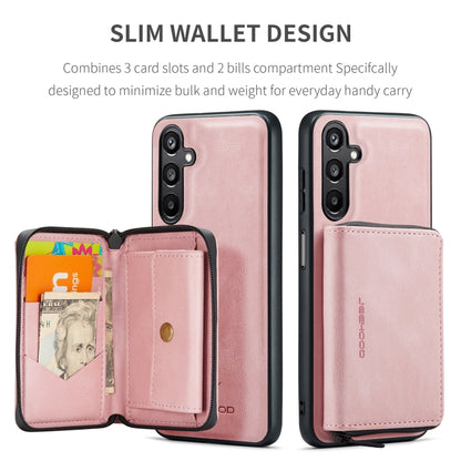 For Samsung Galaxy A16 5G JEEHOOD J02 Magnetic Zipper Horizontal Flip Leather Phone Case(Pink) - Galaxy Phone Cases by JEEHOOD | Online Shopping UK | buy2fix