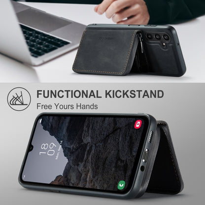 For Samsung Galaxy A16 5G JEEHOOD J02 Magnetic Zipper Horizontal Flip Leather Phone Case(Black) - Galaxy Phone Cases by JEEHOOD | Online Shopping UK | buy2fix