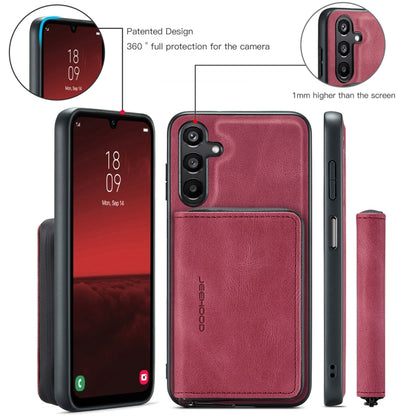 For Samsung Galaxy A16 5G JEEHOOD J02 Magnetic Zipper Horizontal Flip Leather Phone Case(Red) - Galaxy Phone Cases by JEEHOOD | Online Shopping UK | buy2fix