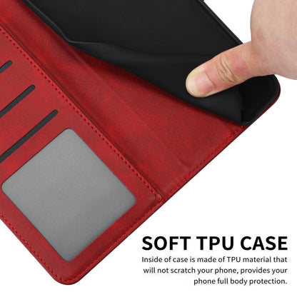 For Samsung Galaxy S25 Ultra 5G Solid Calf Texture Flip Leather Phone Case(Red) - Galaxy S25 Ultra 5G Cases by buy2fix | Online Shopping UK | buy2fix