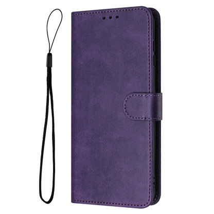 For Samsung Galaxy S25 Ultra 5G Solid Calf Texture Flip Leather Phone Case(Purple) - Galaxy S25 Ultra 5G Cases by buy2fix | Online Shopping UK | buy2fix