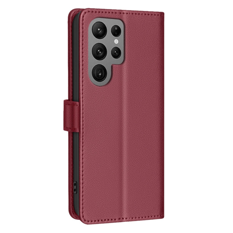 For Samsung Galaxy S25 Ultra 5G Litchi Texture RFID Anti-theft Leather Phone Case(Red) - Galaxy S25 Ultra 5G Cases by buy2fix | Online Shopping UK | buy2fix