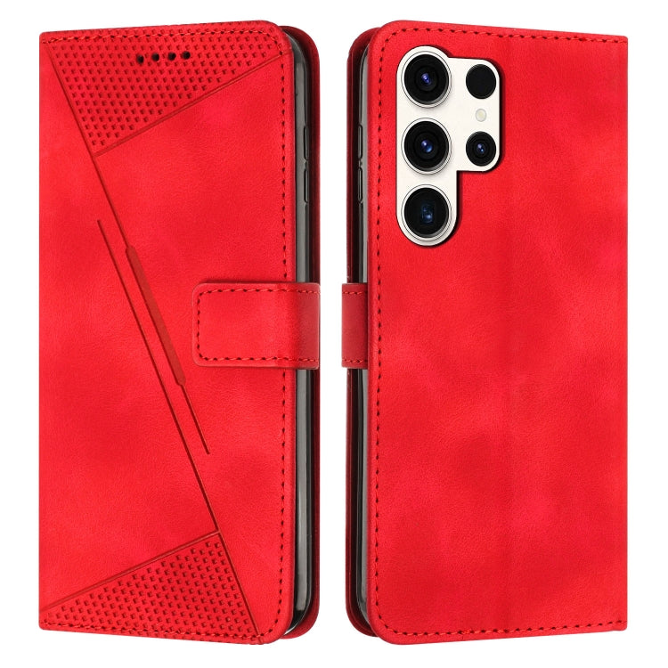 For Samsung Galaxy S25 Ultra 5G Dream Triangle Leather Phone Case with Long Lanyard(Red) - Galaxy S25 Ultra 5G Cases by buy2fix | Online Shopping UK | buy2fix