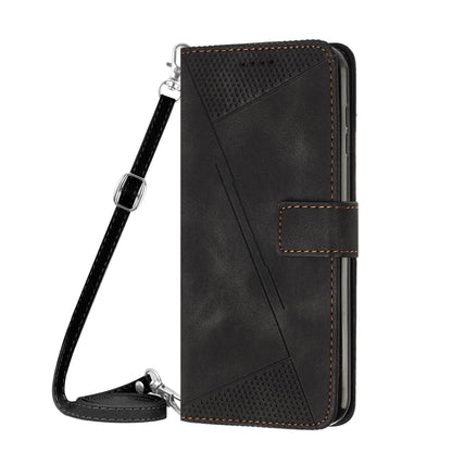 For Samsung Galaxy S25 Ultra 5G Dream Triangle Leather Phone Case with Lanyard(Black) by buy2fix