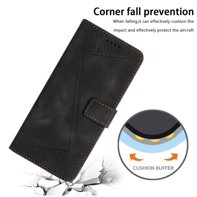 For Samsung Galaxy S25 Ultra 5G Dream Triangle Leather Phone Case with Lanyard(Black) by buy2fix
