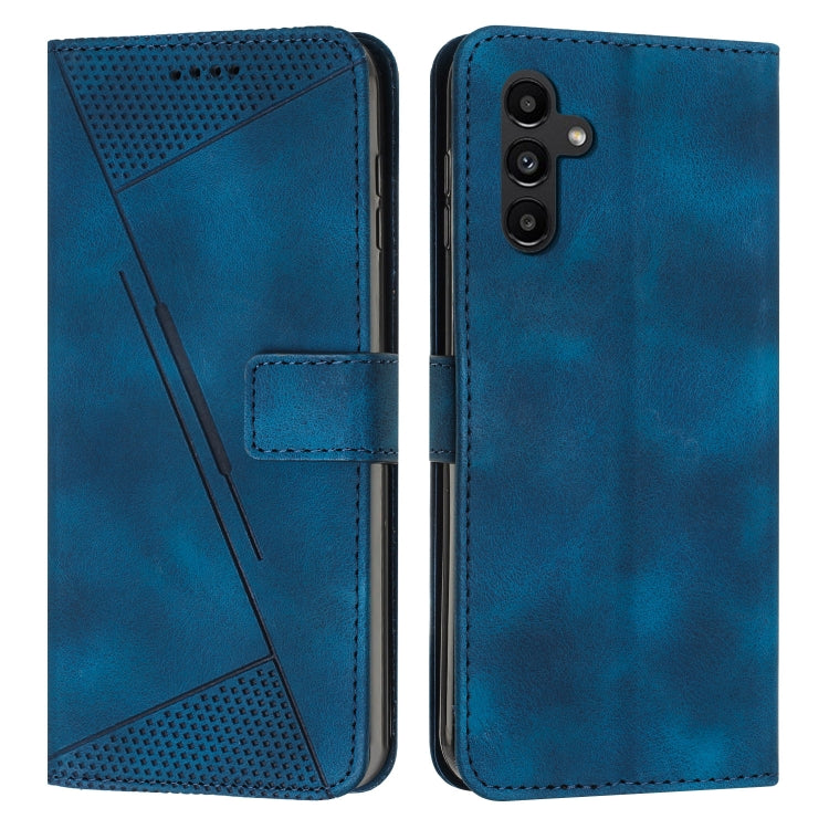 For Samsung Galaxy S25 / S24 5G Dream Triangle Leather Phone Case with Lanyard(Blue) by buy2fix
