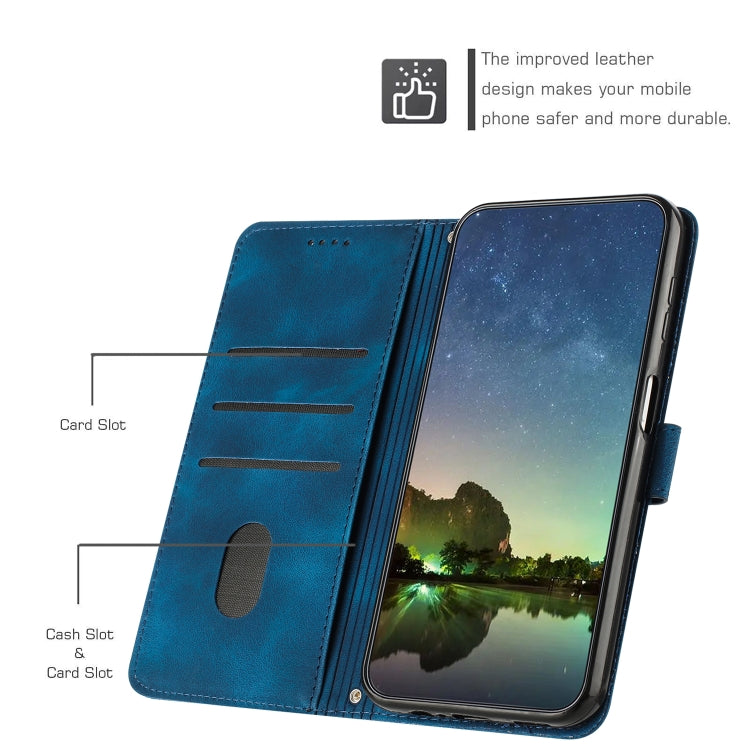 For Samsung Galaxy S25 / S24 5G Dream Triangle Leather Phone Case with Lanyard(Blue) by buy2fix