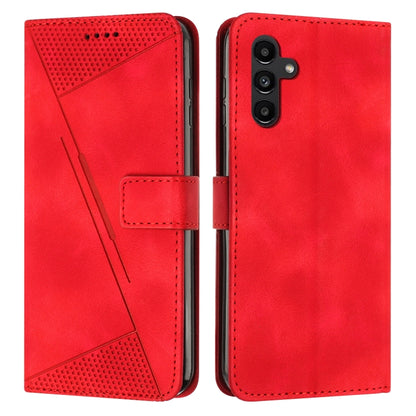 For Samsung Galaxy S25 / S24 5G Dream Triangle Leather Phone Case with Lanyard(Red) by buy2fix