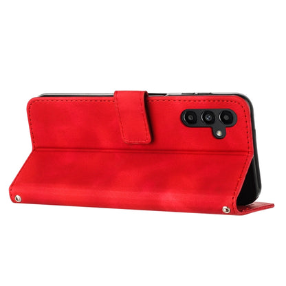 For Samsung Galaxy S25 / S24 5G Dream Triangle Leather Phone Case with Lanyard(Red) by buy2fix