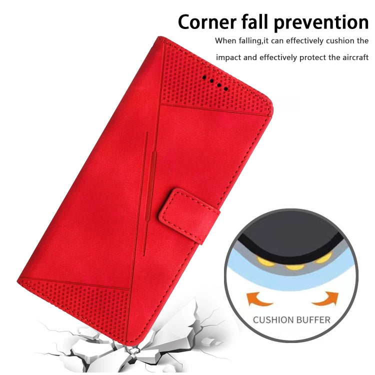 For Samsung Galaxy S25 / S24 5G Dream Triangle Leather Phone Case with Lanyard(Red) by buy2fix