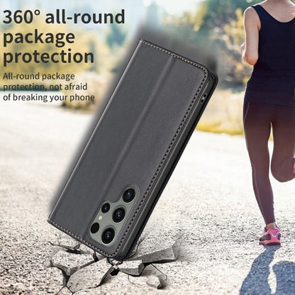 For Samsung Galaxy S25 Ultra 5G Magnetic Leather Phone Case(Black) by buy2fix