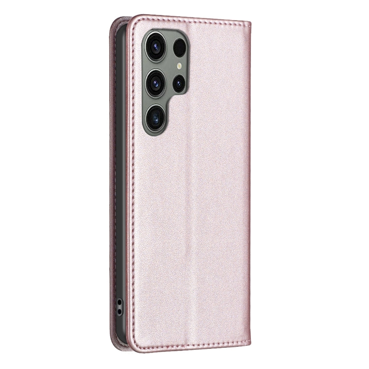 For Samsung Galaxy S25 Ultra 5G Magnetic Leather Phone Case(Gold) by buy2fix