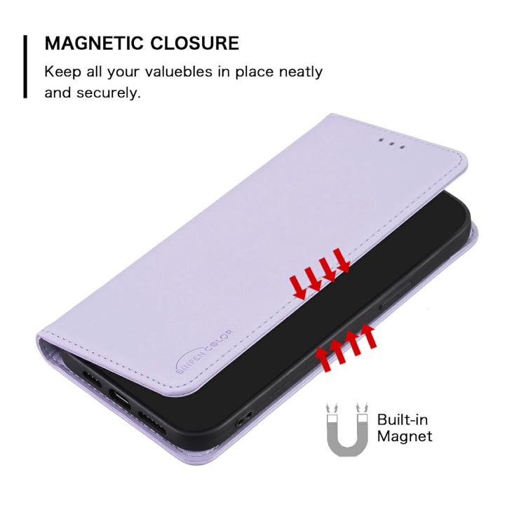 For Samsung Galaxy S25 Ultra 5G Magnetic Leather Phone Case(Purple) by buy2fix