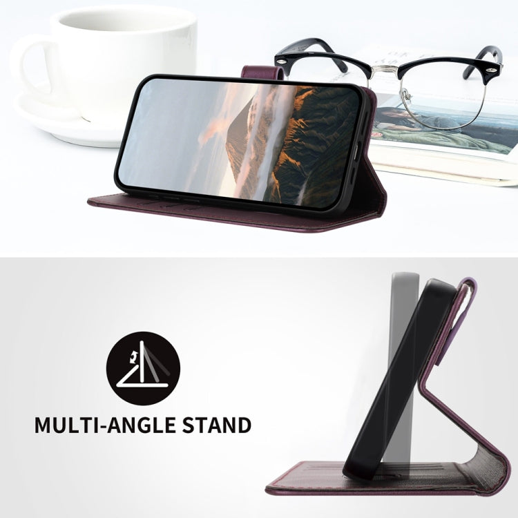 For Tecno Spark Go 2024 Triangle Pattern Buckle Clasp Leather Phone Case(Dark Purple) by buy2fix