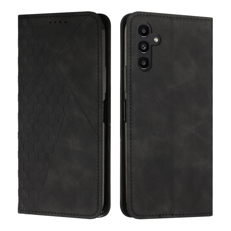 For Samsung Galaxy S25+ / S24+ 5G Diamond Splicing Skin Feel Magnetic Leather Phone Case(Black) by buy2fix