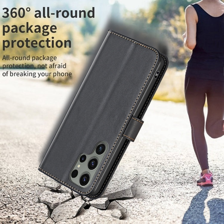 For Samsung Galaxy S25 Ultra 5G Magnetic Buckle Leather Phone Case(Black) by buy2fix