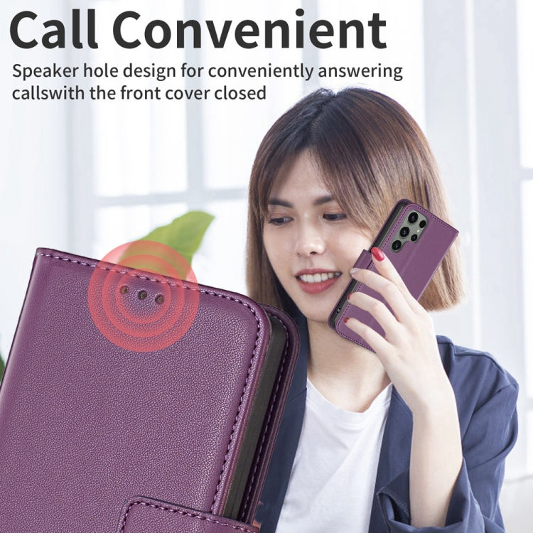 For Samsung Galaxy S25 Ultra 5G Magnetic Buckle Leather Phone Case(Purple) - Galaxy S25 Ultra 5G Cases by buy2fix | Online Shopping UK | buy2fix