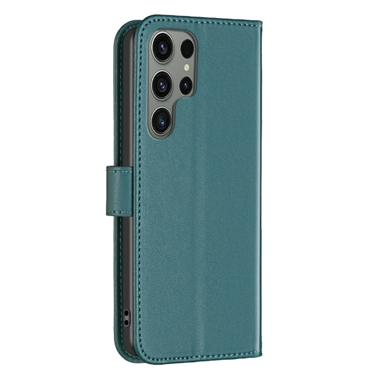 For Samsung Galaxy S25 Ultra 5G Magnetic Buckle Leather Phone Case(Green) - Galaxy S25 Ultra 5G Cases by buy2fix | Online Shopping UK | buy2fix