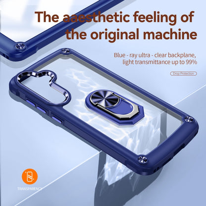 For Samsung Galaxy S25+ 5G TPU + PC Lens Protection Phone Case with Ring Holder(Blue) by buy2fix