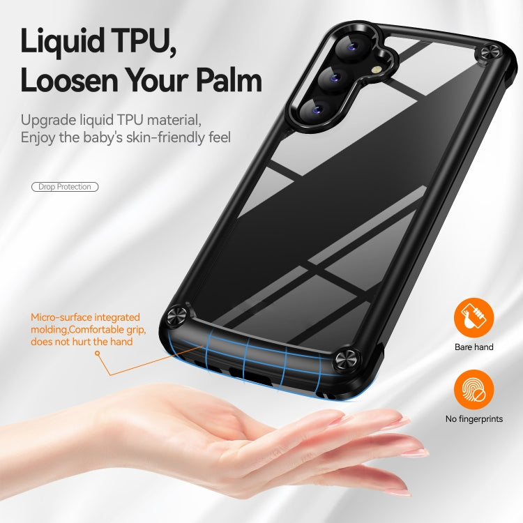 For Samsung Galaxy S25 5G TPU + PC Lens Protection Phone Case(Black) by buy2fix