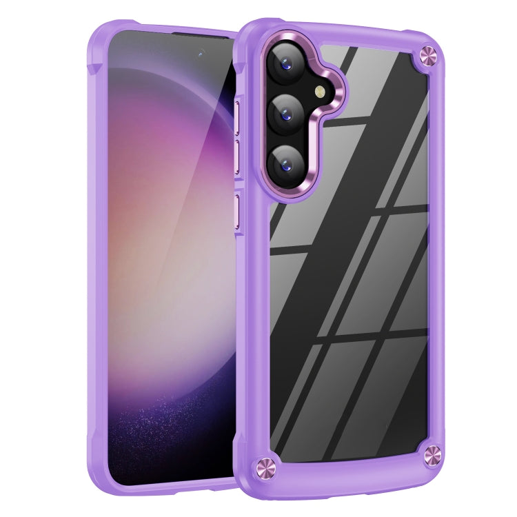 For Samsung Galaxy S25 5G TPU + PC Lens Protection Phone Case(Purple) by buy2fix