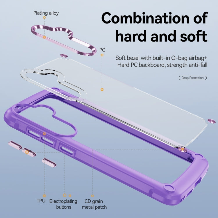 For Samsung Galaxy S25 5G TPU + PC Lens Protection Phone Case(Purple) by buy2fix