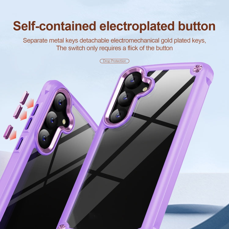 For Samsung Galaxy S25 5G TPU + PC Lens Protection Phone Case(Purple) by buy2fix