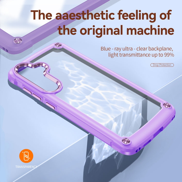 For Samsung Galaxy S25 5G TPU + PC Lens Protection Phone Case(Purple) by buy2fix