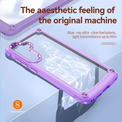 For Samsung Galaxy S25 5G TPU + PC Lens Protection Phone Case(Purple) by buy2fix