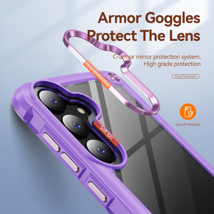 For Samsung Galaxy S25 5G TPU + PC Lens Protection Phone Case(Purple) by buy2fix