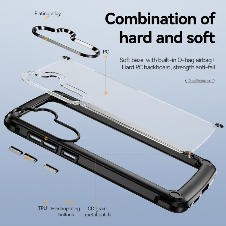 For Samsung Galaxy S25+ 5G TPU + PC Lens Protection Phone Case(Black) by buy2fix