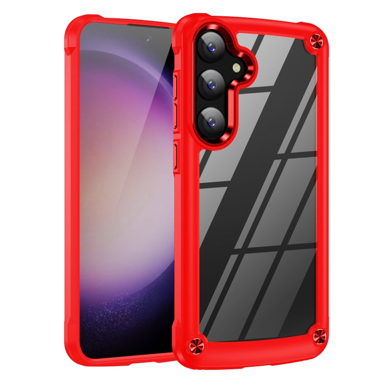 For Samsung Galaxy S25+ 5G TPU + PC Lens Protection Phone Case(Red) by buy2fix