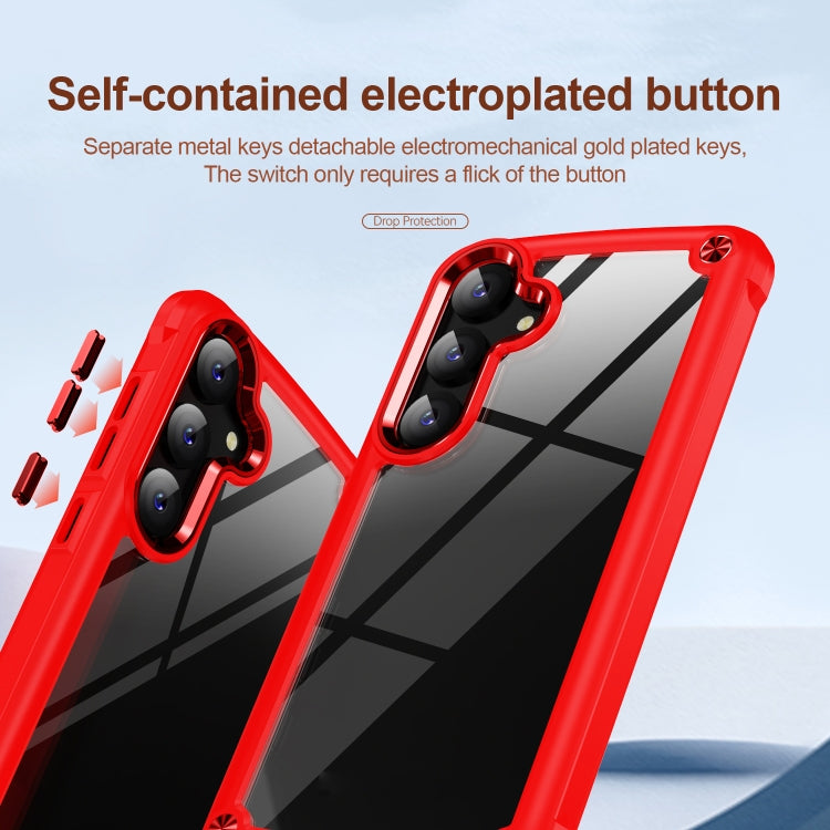 For Samsung Galaxy S25+ 5G TPU + PC Lens Protection Phone Case(Red) by buy2fix
